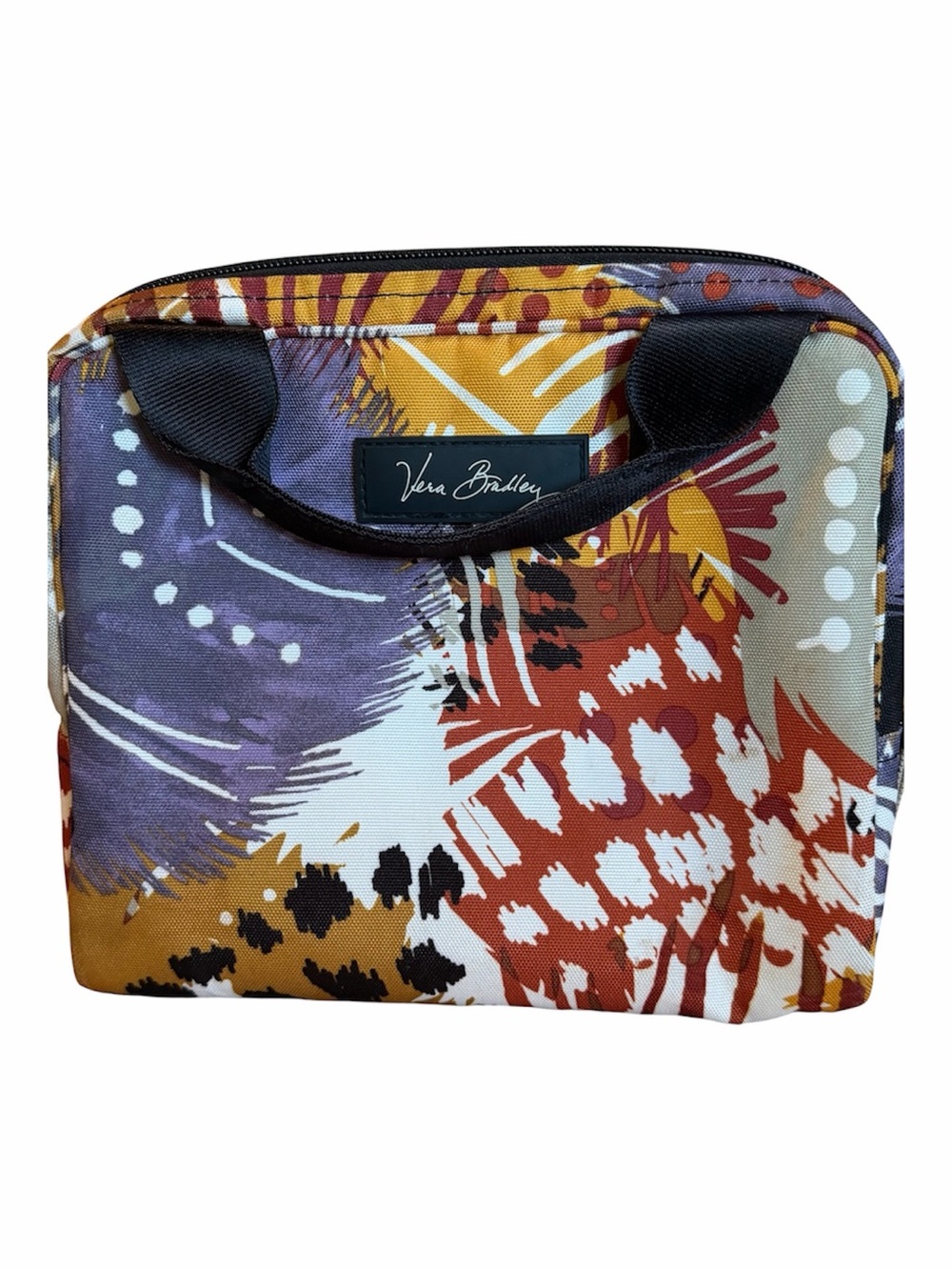 Vera Bradley Painted Feathers Print Lunch Tote